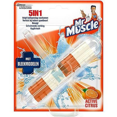 Mr Muscle 5 In 1 Wc Blok Citrus Bleek -1 Stuks Uitverkocht!!!