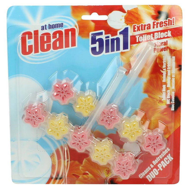 At Home 5 In 1 Wc Blokjes Floral Power - 2 X 45 Gram