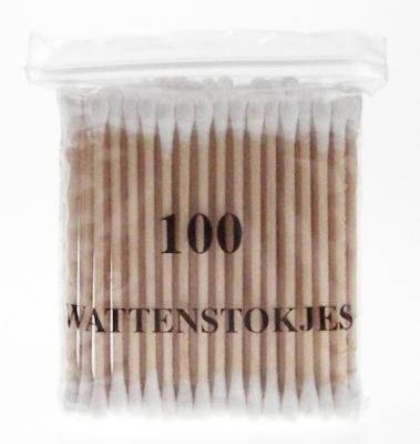 Wattenstaafjes Hout - 100 Stuks