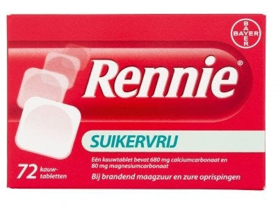Rennie Suikervrij - 72 Tabletten
