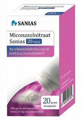 Sanias Miconazolnitraat Strooipoeder - 20 Gram Tijdelijk Niet Leverbaar!!!