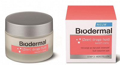 Biodermal Nachtcreme Droge Huid - 50 Ml