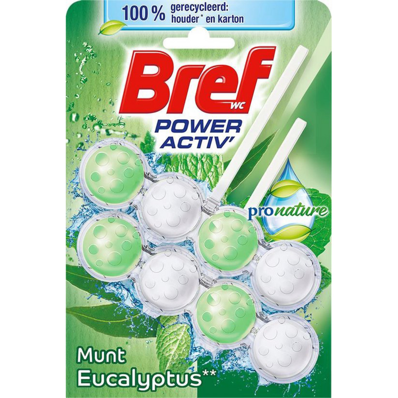 Bref Power Activ Eucalyptus - Toiletblok 2x50g