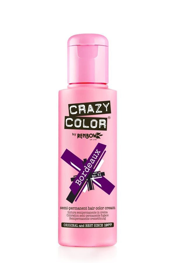 Crazy Color Bordeaux No.51 - Semi-Permanete Haarverf 100ml