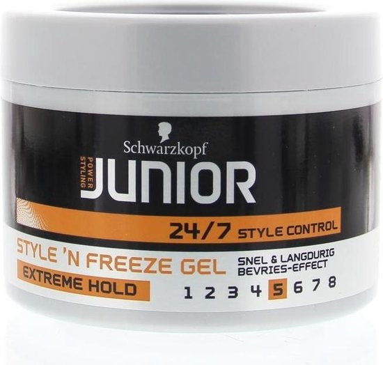 Schwarzkopf Junior Haargel - Style 'N Freeze Gel Extreme Hold Nummer 5 200ml