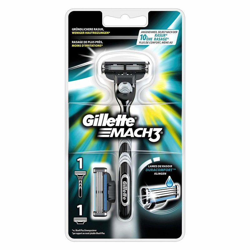 Gillette Mach3 Turbo Apparaat + 1 Scheermesje - 1 Stuks