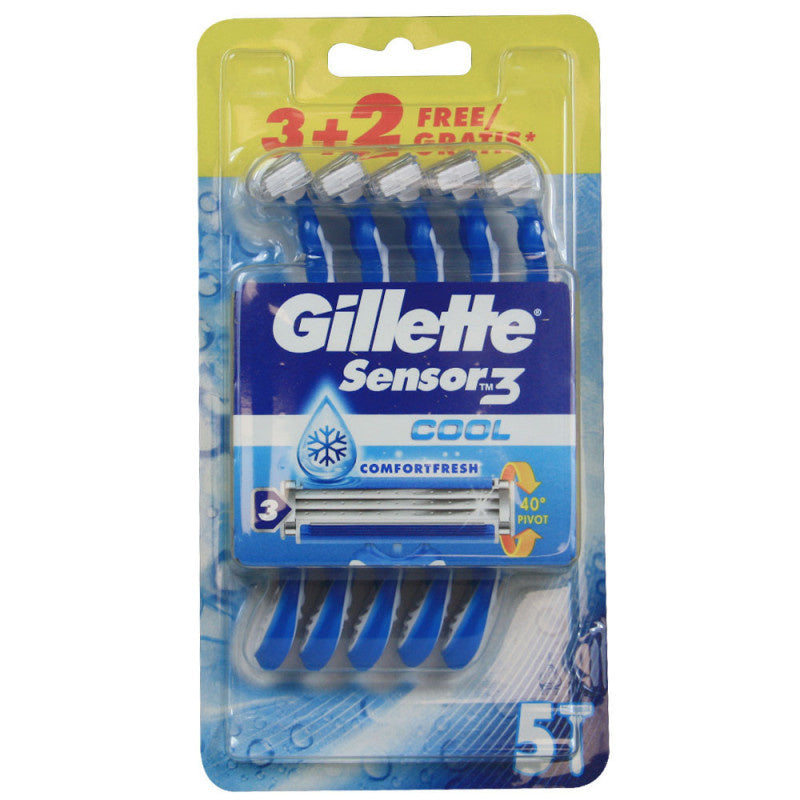 Gillette Scheermesjes - Sensor 3 Cool 5 Stuks