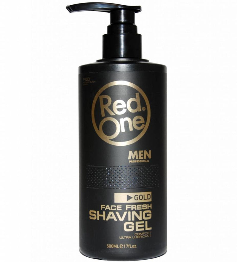 Red One Shaving Gel Gold Pompje 500 Ml