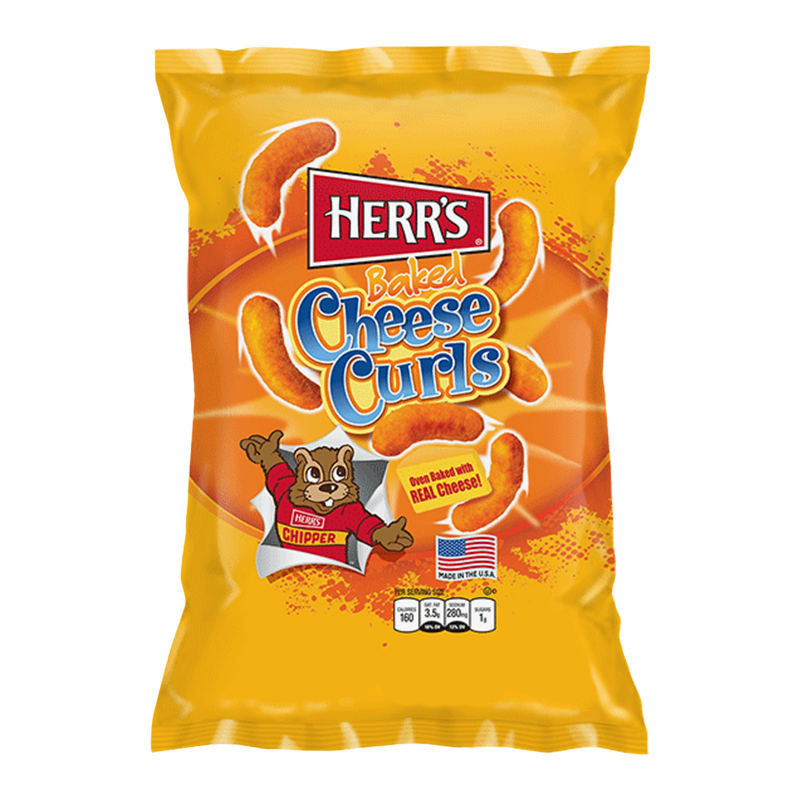 Herr's - Baked Cheese Curls Chips 198,5 Gram