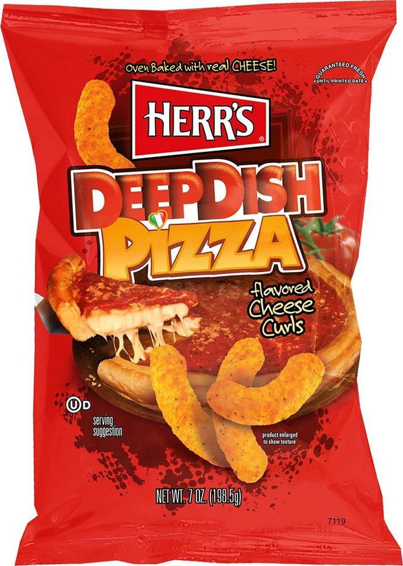 Herr's - Deep Dish Pizza Flavored Cheese Curls Chips 198,5g