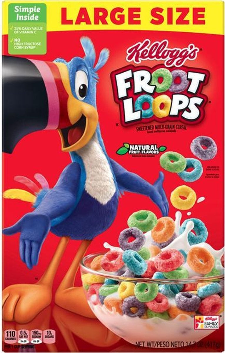 Kellogs Froot Loops - Cornflakes 411g