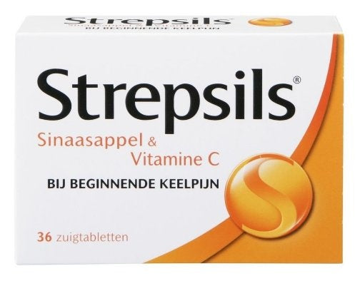 Strepsils Sinaasappel & Vit C - 36 Stuks