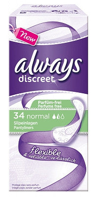 Always Inlegkruisjes Discreet Normal - 34 Stuks