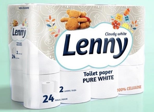 Lenny Wc Papier 2 Laags Wit Papier- 24 Rollen