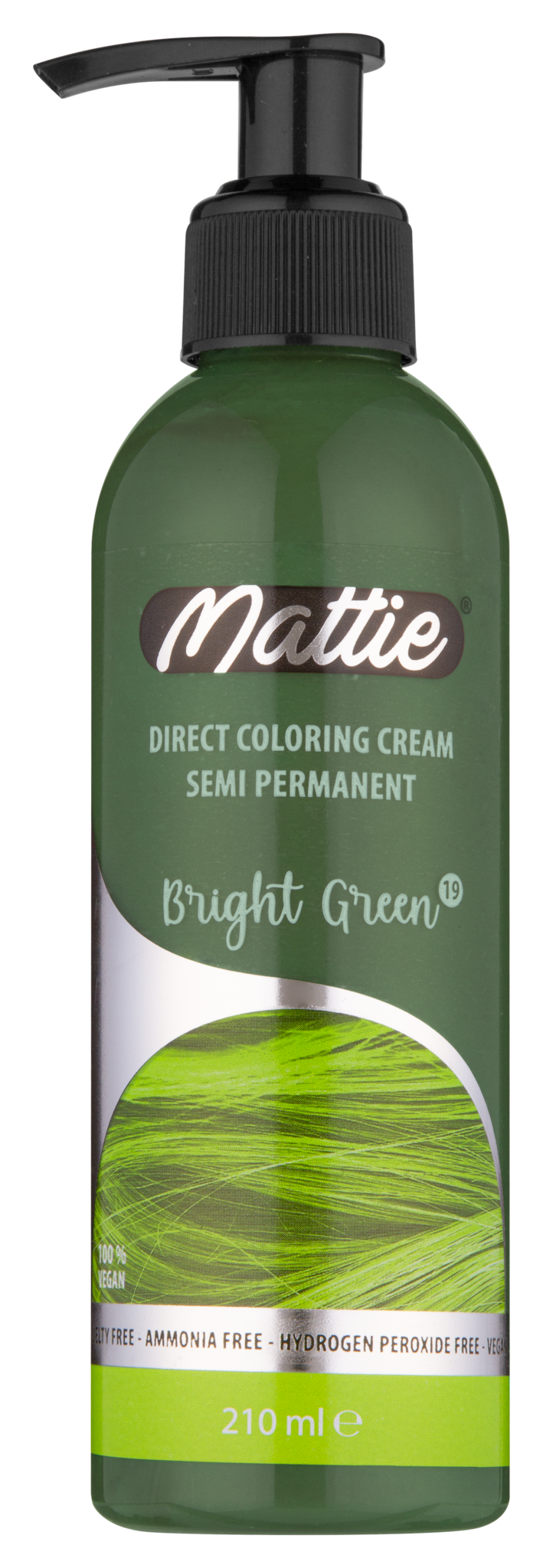 Mattie Direct Coloring Cream Semi-Permanent - Bright Green 210ml