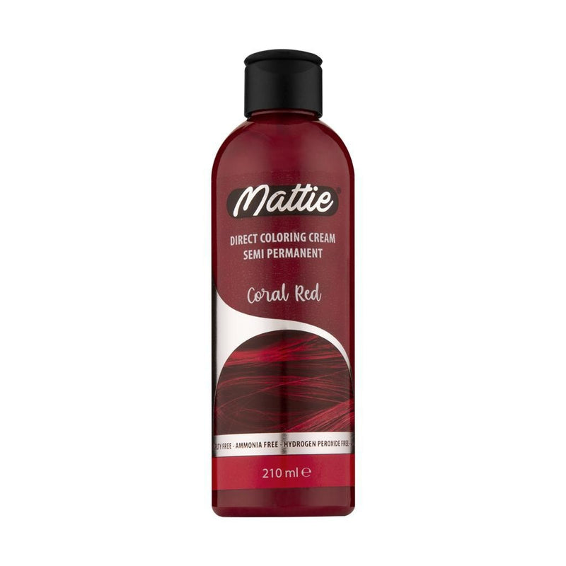 Mattie Direct Coloring Cream Semi-Permanent - Coral Red 210ml 