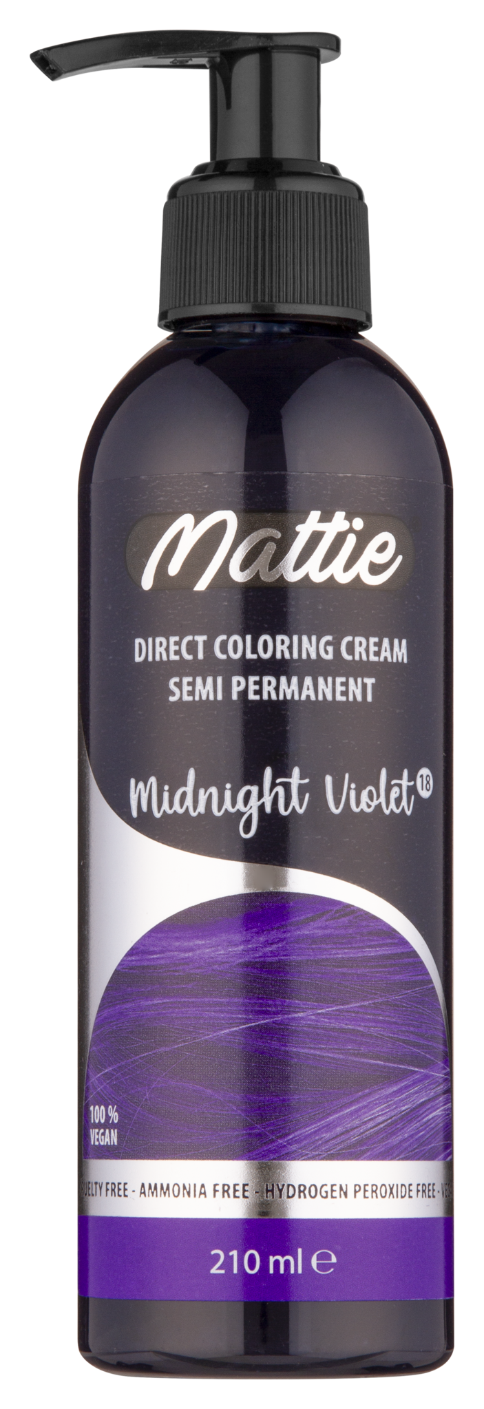 Mattie Direct Coloring Cream Semi-Permanent - Midnight Violet 210ml
