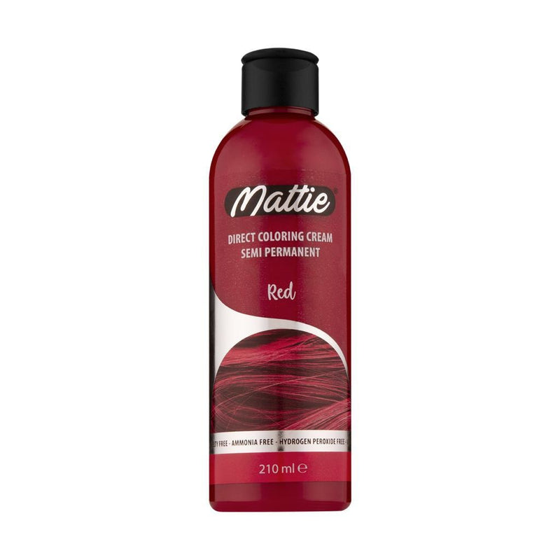 Mattie Direct Coloring Cream Semi-Permanent - Red 210ml 