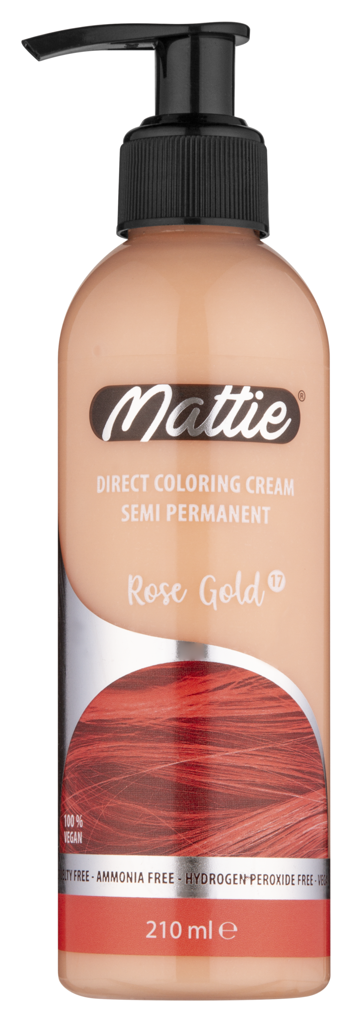 Mattie Direct Coloring Cream Semi-Permanent - Rose Gold 210ml