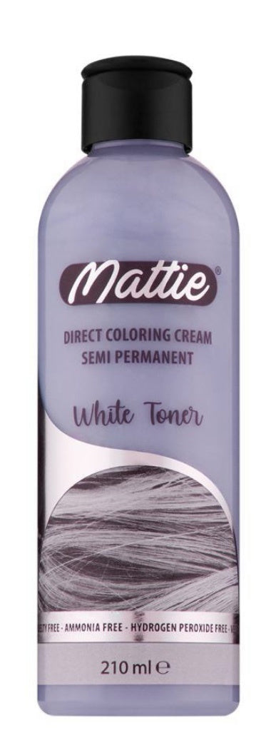 Mattie Direct Coloring Cream Semi-Permanent - White Toner 210ml