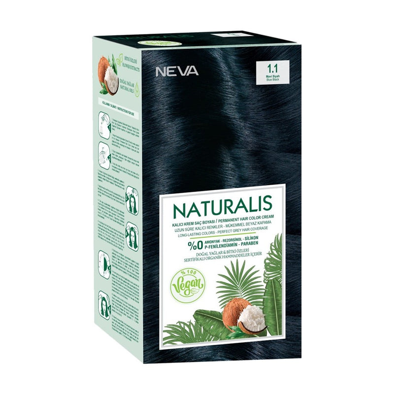 Neva Naturalis Vegan Haarverf - Blue Black 1.1