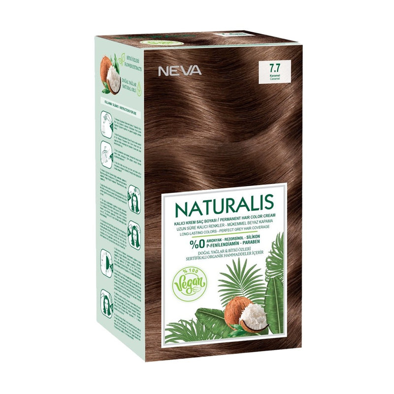 Neva Naturalis Vegan Haarverf - Karamel 7.7