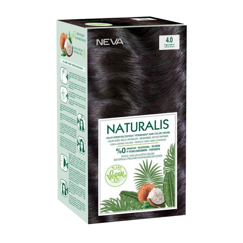 Neva Naturalis Vegan Haarverf - Intens Brown 4.0