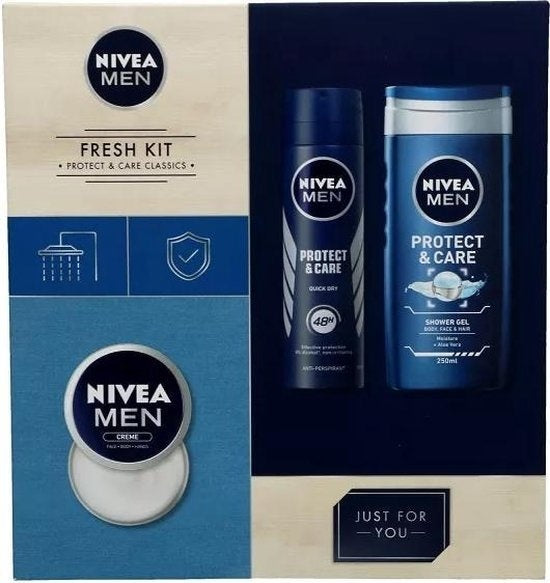 Nivea Giftset Deo 150+Sg 250ml+Cream 30ml Protect&Care