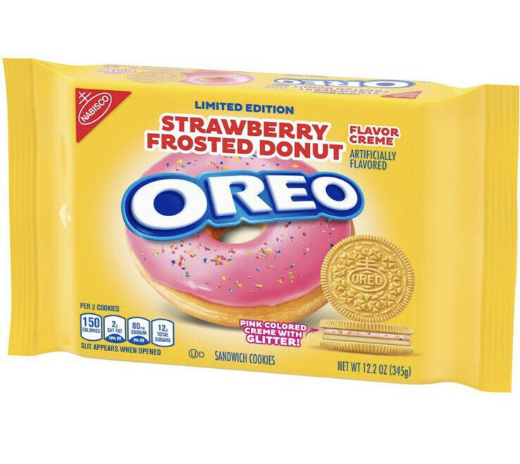 Oreo Strawberry Frosted Donut - Sandwich Cookies 345g