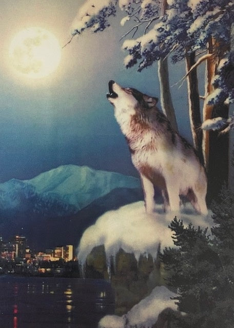 Diamond Painting Wolf H346 40 Cm X 50 Cm