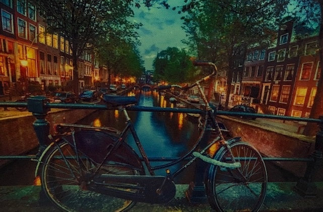 Diamond Painting Fiets Op Brug H349 40 Cm X 50 Cm