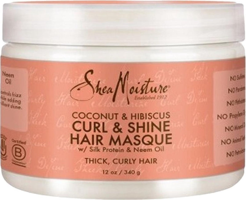 Shea Moisture Coconut & Hibiscus Curl & Shine - Hair Masque 340g