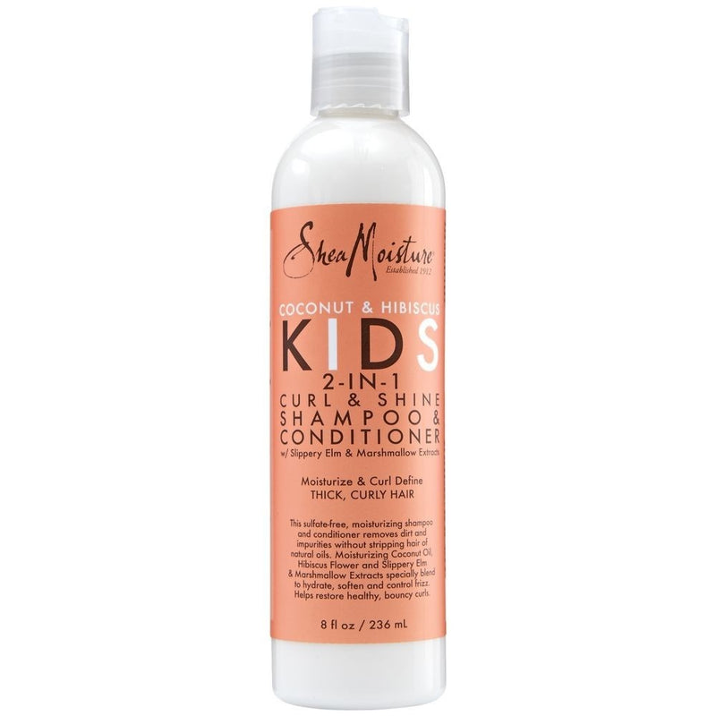 Shea Moisture Coconut & Hibiscus Kids 2-In-1 Curl & Shine Shampoo & Conditioner - 236ml