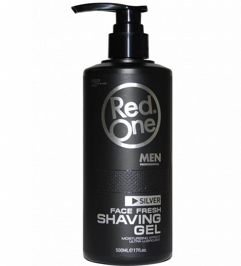 Red One Shaving Gel Silver Pompje 500 Ml