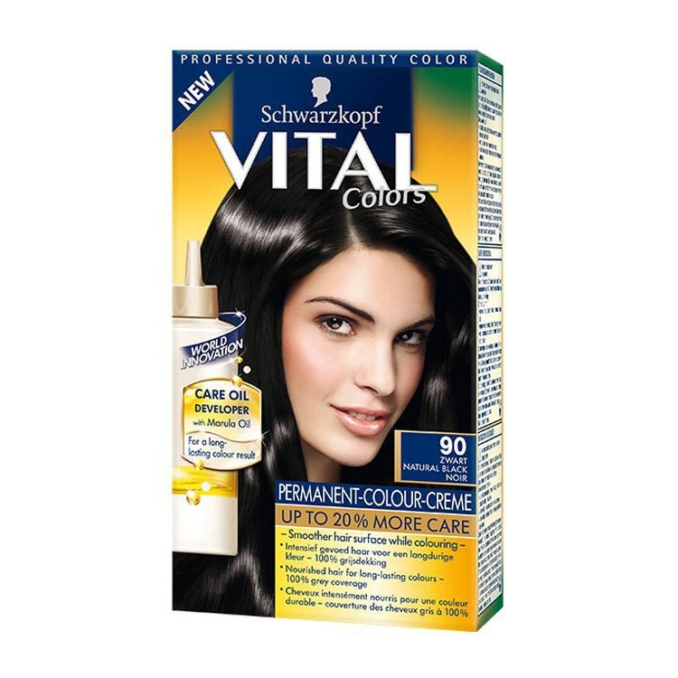 Schwarzkopf Vital Haarverf - Zwart 90