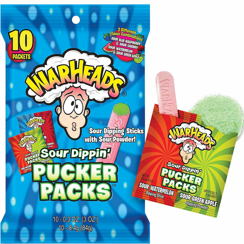 Warheads - Pucker Packs 10x8,4g