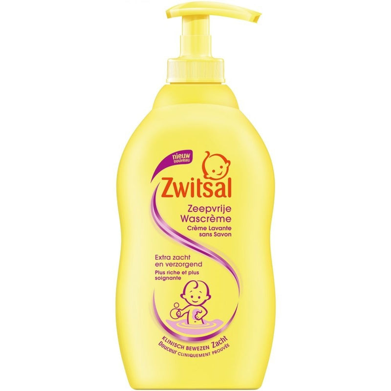 Zwitsal Wascreme Zeepvrij 400 Ml Met Pompje