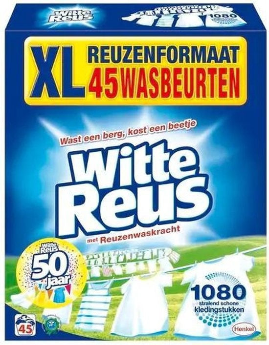 Witte Reus Waspoeder - 45 Wasbeurten 2.475kg