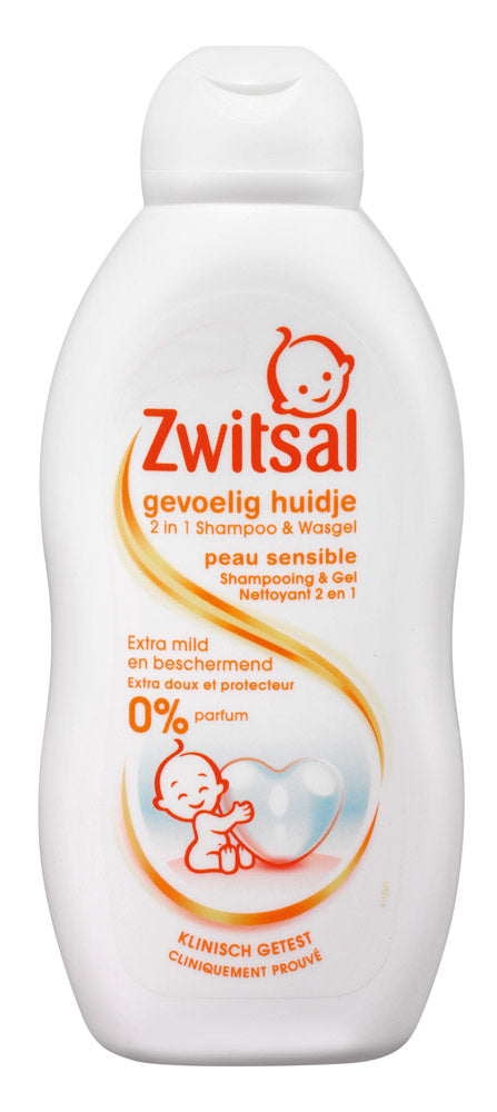 Zwitsal Gevoelig Huidje - 2 In 1 Shampoo & Wasgel 200ml